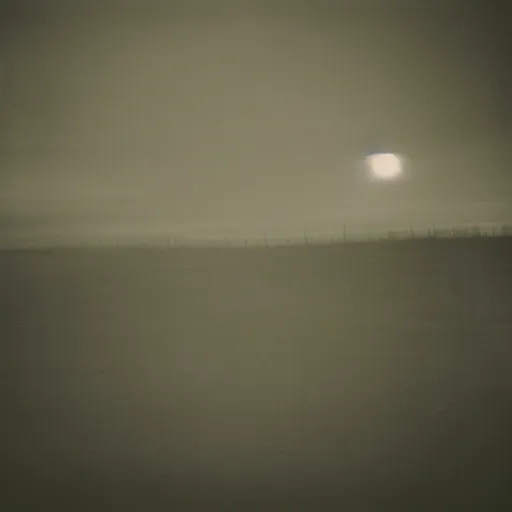 Prompt: house mystic light from windows, in the field, night, pinhole analogue photo quality, monochrome, blur, unfocus, cinematic, 35mm