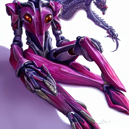 Image similar to very close up foot pov shot, detailed foot shot, feet art, hyperdetailed elegant beautiful stunning hot anthropomorphic mecha female dragon, sharp silver armor fuchsia skin, laying down showing quality mecha dragon feet at camera, furry paw, anthro paw, dragon paw, claws, detailed paws, warframe fanart, furaffinity, deviantart, ekasportal