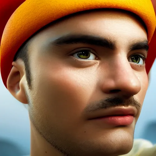 Prompt: closeup portrait Super Mario, depth of field, zeiss lens, detailed, symmetrical, centered, fashion photoshoot, by Annie Leibovitz and Steve McCurry, David Lazar, Jimmy Nelsson, Breathtaking, 8k resolution, extremely detailed, beautiful, establishing shot, artistic, hyperrealistic, beautiful face, octane render