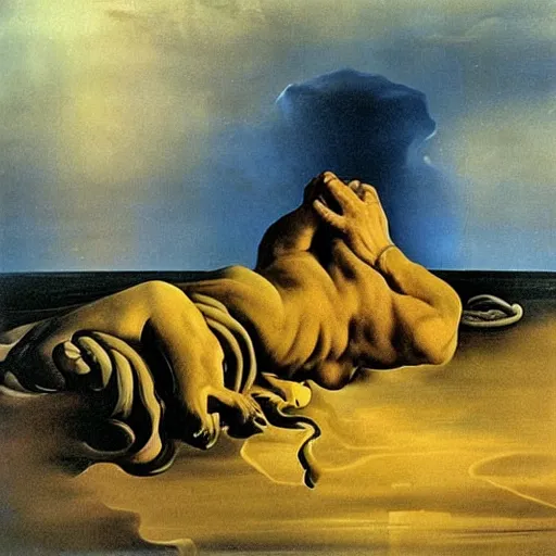 Image similar to storm is coming, i have regrets, by salvador dali