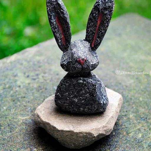 Image similar to rabbit made from rocks