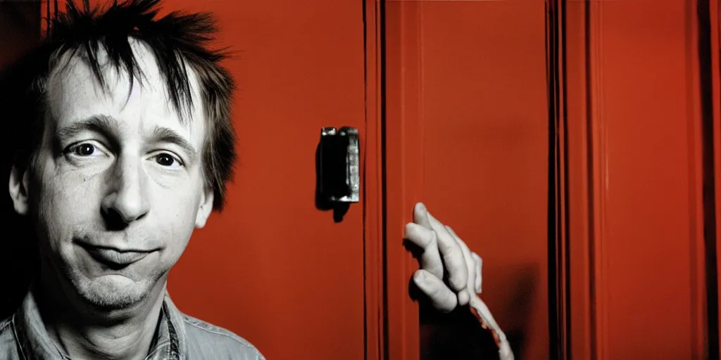 Prompt: award winning photo of JOHN ZORN ENTERING A BUILDING, vivid colors, happy, symmetrical face, beautiful eyes, studio lighting, wide shot art by Sally Mann & Arnold Newman