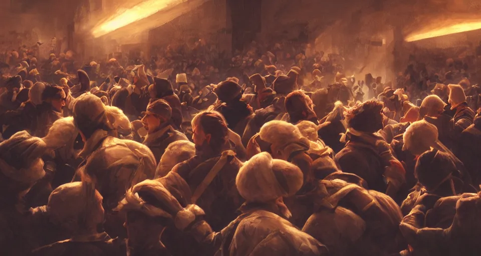 Prompt: croissants croissants croissants croissants leading the french revolution, dramatic lighting, concept art, trending on artstation, 8 k