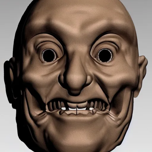 Image similar to 3 dprinted head scary