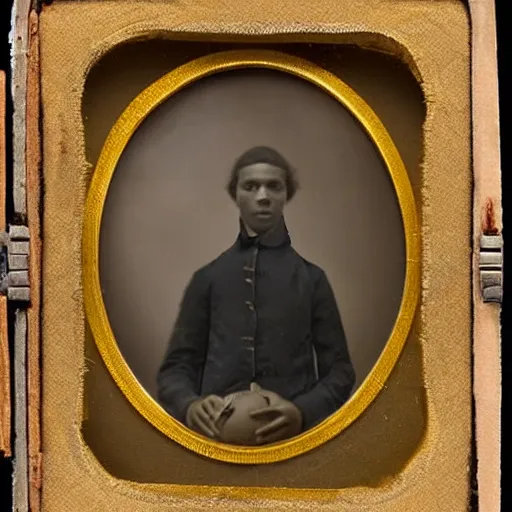 Image similar to Daguerreotype of a kapre playing basketball