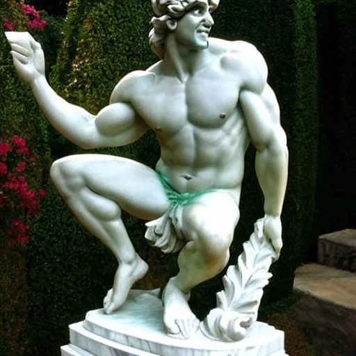 Image similar to disney hercules as a greek marble statue