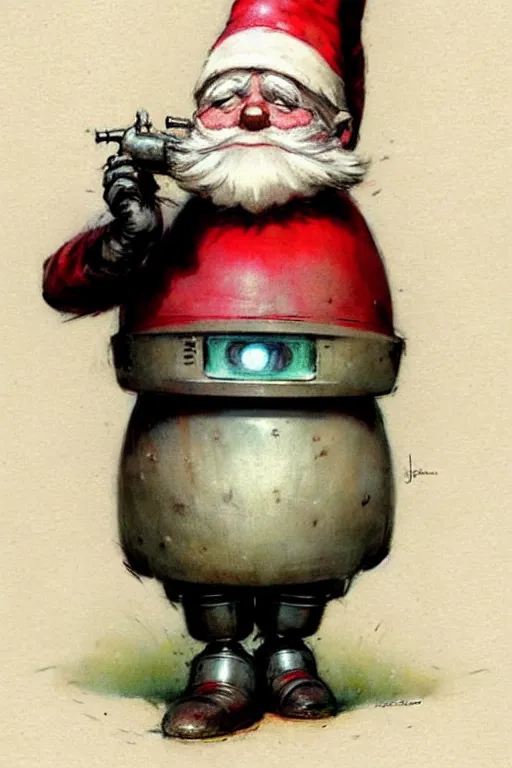 Prompt: ( ( ( ( ( 1 9 5 0 s robot knome fat. muted colors. ) ) ) ) ) by jean - baptiste monge!!!!!!!!!!!!!!!!!!!!!!!!!!!!!!