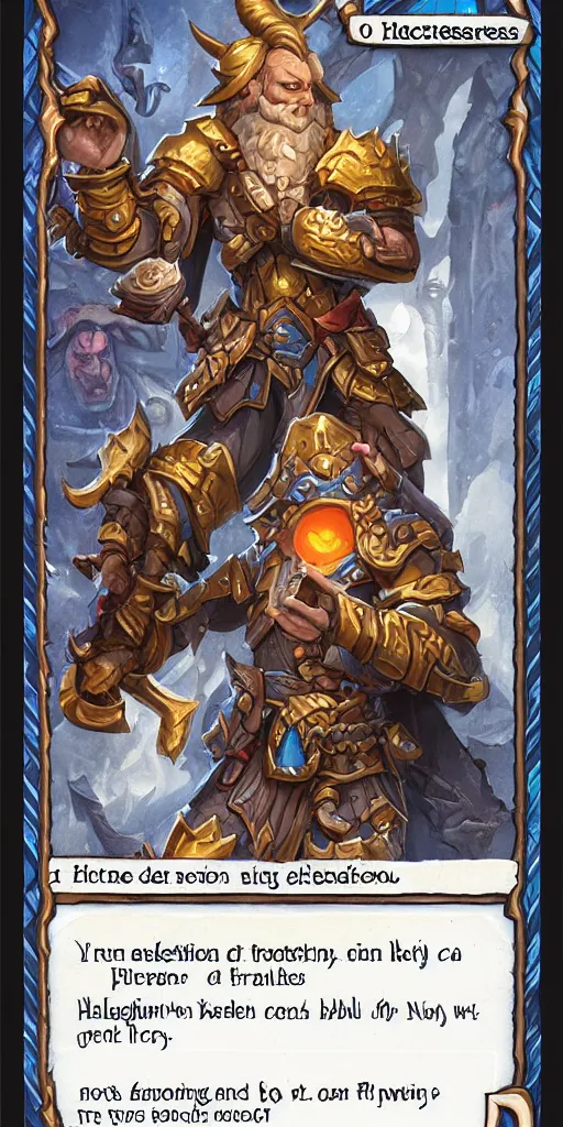 Prompt: the front of a fantasy trading card, high details, high resolution, hearthstone style