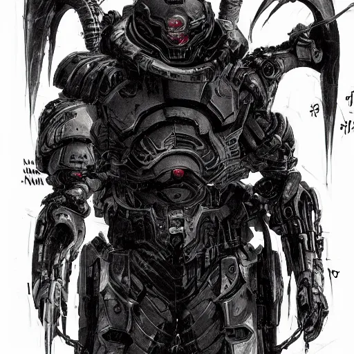 Image similar to doom slayer, tsutomu nihei art