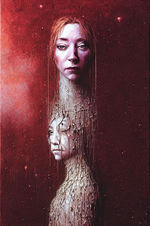 Image similar to alyson hannigan as princess by beksinski