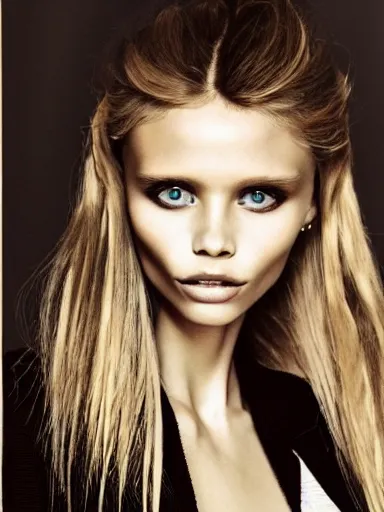 Prompt: portrait of abbey lee by hiroshi furuyoshi