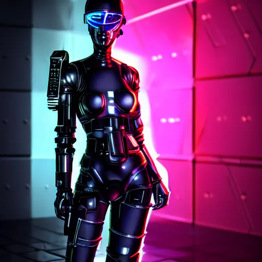 Image similar to An hyperrealistic epic comic painting of a cyber warrrior girl wearing futuristic fashion behind a wall of matrix, sci-fi, black and silver color combination, heavy rainning at future sci-fi tokyo street night, neon ligh, DAZ, 8k, unreal 5 engine render, cosplay, RPG portrait, dramatic lighting, low keys light, rim lights, PS5 render