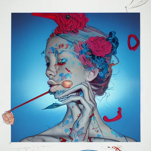 Image similar to blow my mind by james jean