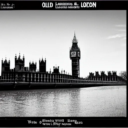 Image similar to old black and white photo of london, highly detailed