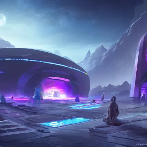 Image similar to the agora if it was made in the future with social spaces, concept art, 4k