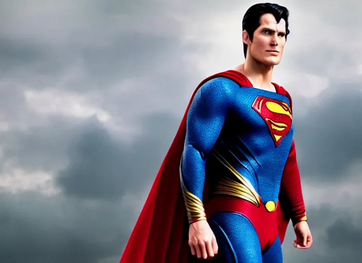 Image similar to film still of superman as a!!! skinny very skinny skinny slim weak man very skinny no muscle skinny skinny!!! in the new superman movie