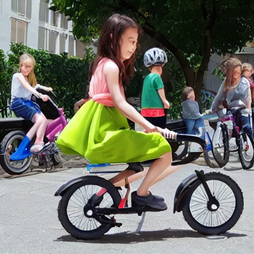 Image similar to fumo ride the toy bike