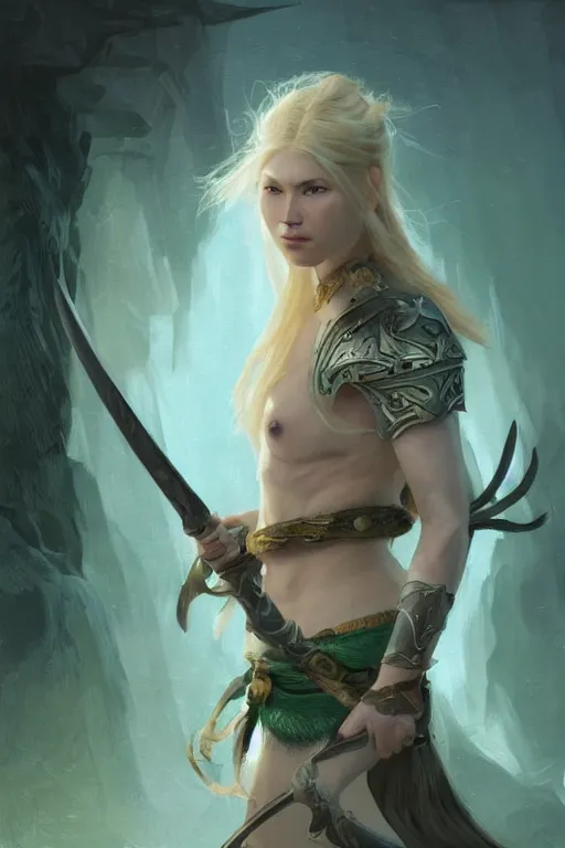 Prompt: ultra detailed powerful female viking, blond long hair, green eyes, axe un hand, battle ready, sharp bone structure, extremely detailed digital painting, in the style of fenghua zhong and ruan jia and jeremy lipking and peter mohrbacher, mystical colors, rim light, beautiful lighting, 8 k, stunning scene, raytracing, octane, trending on artstation