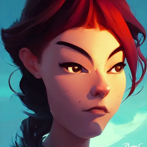 Image similar to face icon stylized minimalist rockoa €™ s modern life, loftis, cory behance hd by jesper ejsing, by rhads, makoto shinkai and lois van baarle, ilya kuvshinov, rossdraws global illumination