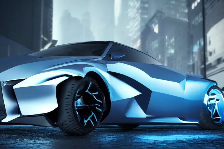 Prompt: cyberpunk bmw concept inspired sports car, futuristic look, highly detailed body, very expensive, photorealistic camera shot, bright studio setting, studio lighting, crisp quality and light reflections, unreal engine 5 quality render