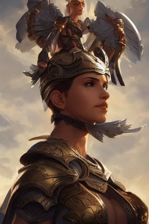 Image similar to amazon valkyrie athena, d & d, fantasy, portrait, highly detailed, headshot, digital painting, trending on artstation, concept art, sharp focus, illustration, art by artgerm and greg rutkowski and magali villeneuve