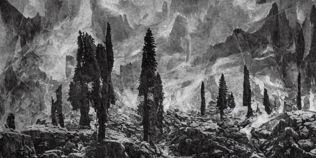 Prompt: 1920s photography the of the dolomites, occult signs, witch burning, pyre, solstice fire, alp, dolomites, alpine, detailed intricate insanely detailed octane render, 8k artistic 1920s photography, photorealistic, black and white, chiaroscuro, hd, by David Cronenberg, Raphael, Caravaggio