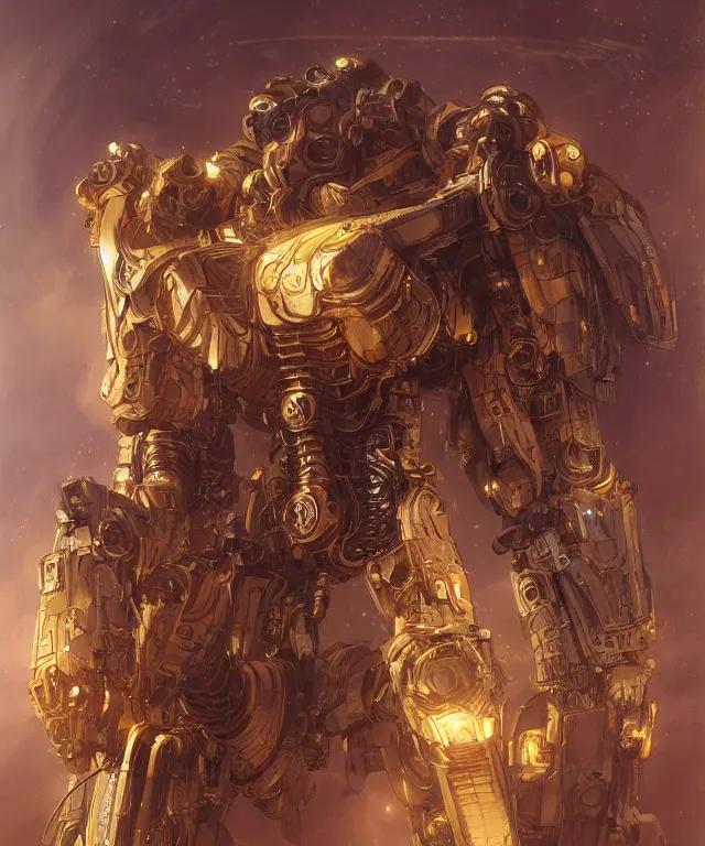 Image similar to a mech weretiger!!, subject centered in the frame, rule of thirds, golden ratio , scifi, intricate glowing mecha armor, elegant, highly detailed cybernetic body, flowing cloak, digital painting, artstation, concept art, smooth, sharp focus, illustration, art by Artgerm and moebius and Peter Mohrbacher