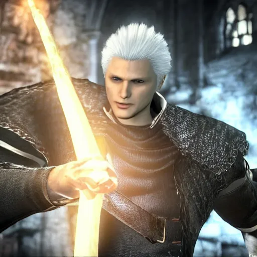 portrait of a beautiful rendition of vergil, devil may