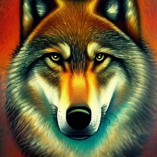 Image similar to wolf, art