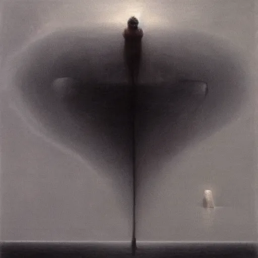 Image similar to Adrift. Alone. No rescue. Zdzisaw Beksinski