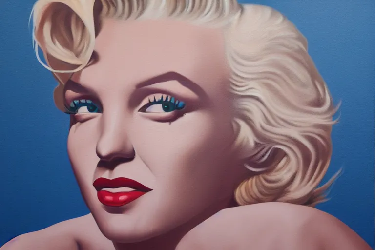 Image similar to portrait of merlyn monroe artwork by tim eitel