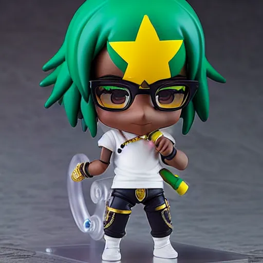 Prompt: burna boy, nendoroid of burna boy, figurine, detailed product photo,