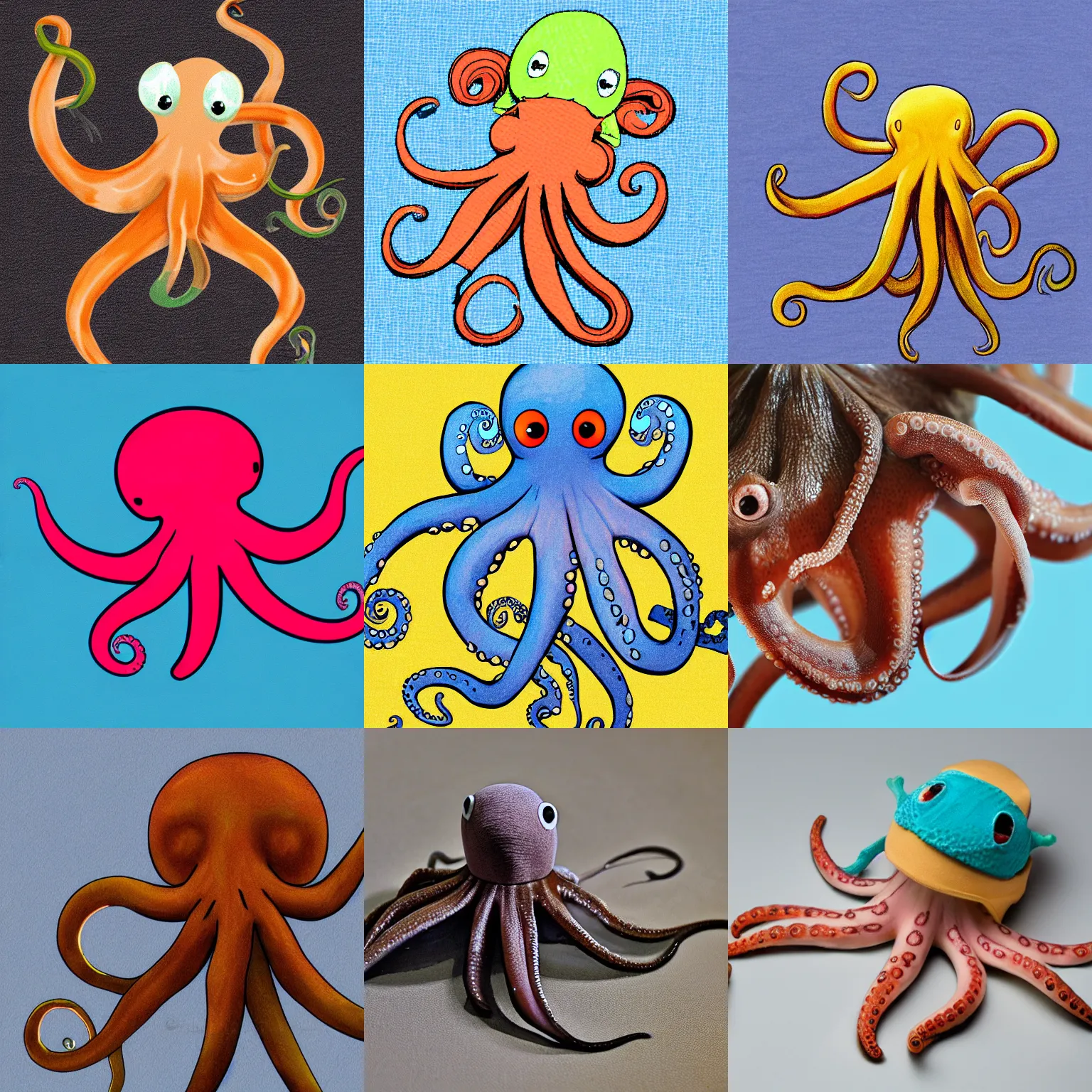 Prompt: octopus with mouse features