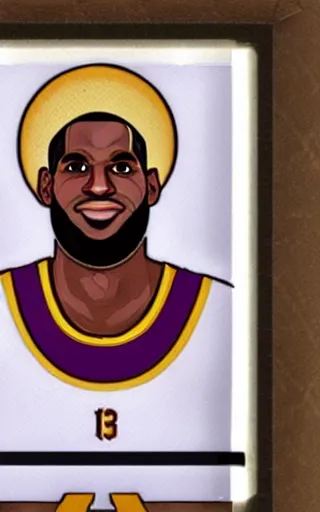 Image similar to orthodox icon of lebron james