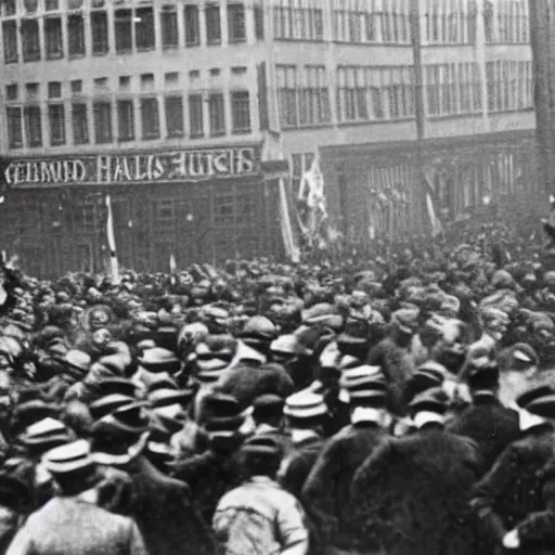 Prompt: beer hall putsch 1923