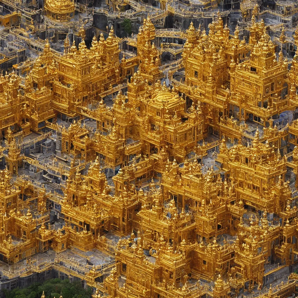 Image similar to “ the last human golden temple on earthhighly detailed in 4 k ”