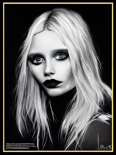 Prompt: portrait of abbey lee by serge birault