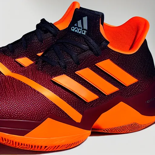 Image similar to promotional photography of the new Cheeto x adidas basketball shoes