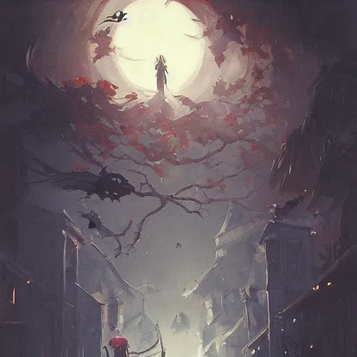 Prompt: halloween, perfect art, trending on pixiv fanbox, painted by greg rutkowski makoto shinkai takashi takeuchi studio ghibli, akihiko yoshida,