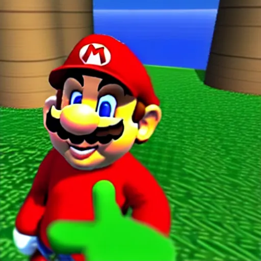 Prompt: danny devito, super mario 6 4 screenshot