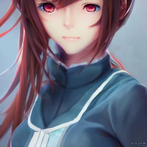 Image similar to anime portrait of Byoru as an anime girl by Stanley Artgerm Lau, WLOP, Rossdraws, James Jean, Andrei Riabovitchev, Marc Simonetti, and Sakimichan, trending on artstation