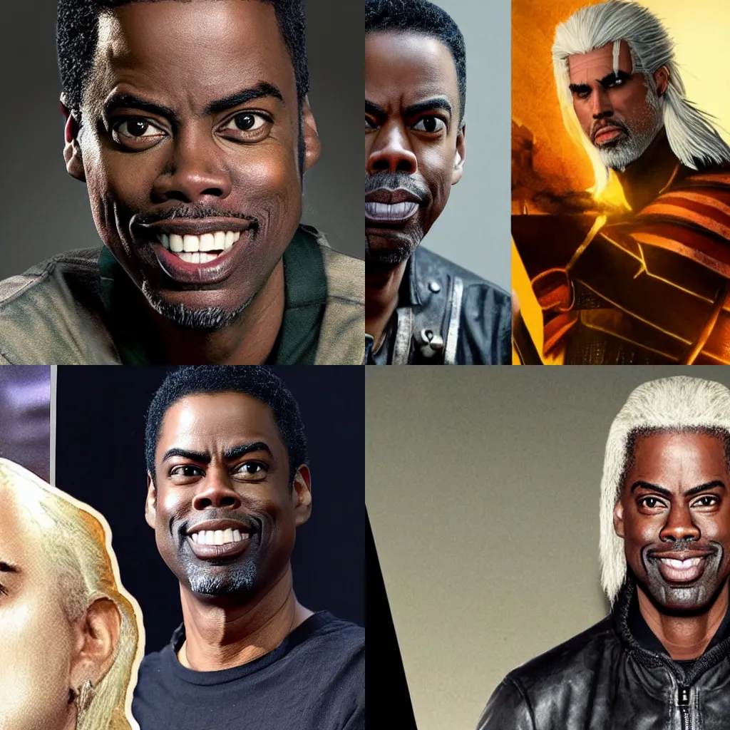 Prompt: Chris Rock as Geralt of Rivia