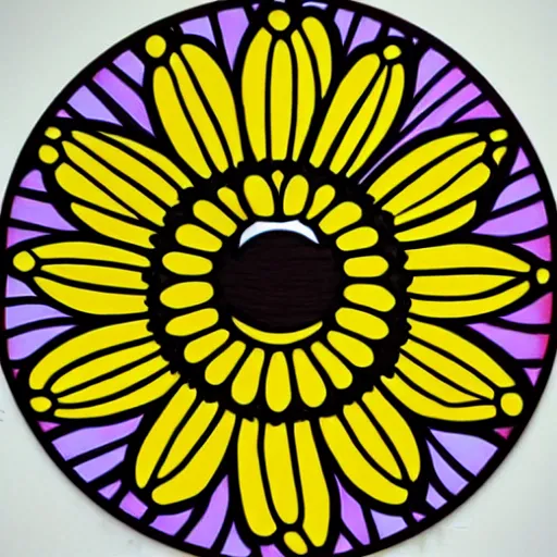 Image similar to sunflower art in the style of takashi murakami