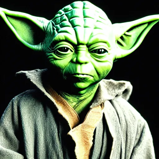 Prompt: Yoda played by Johnny Depp