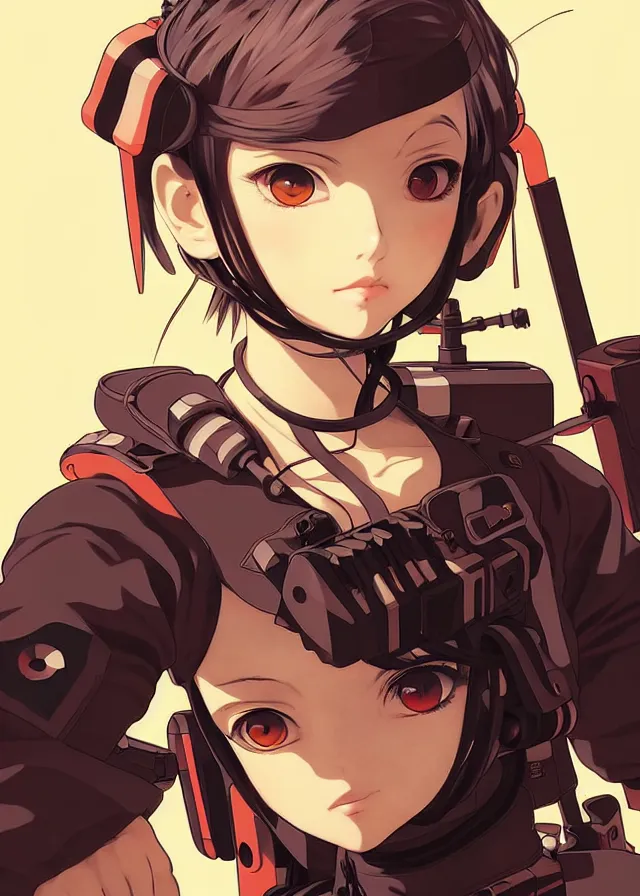 Prompt: ilya kuvshinov anime illustration tank girl, last exile, murata range, fine detail, perfect anime face, dramatic lighting, dynamic composition, art deco, cel shading, vivid, rich texture, yoshinari yoh, alphonse mucha, ( ( ( colorful ) ) )