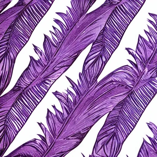 Prompt: beautiful, ornate, art nouveau purple palm leaves