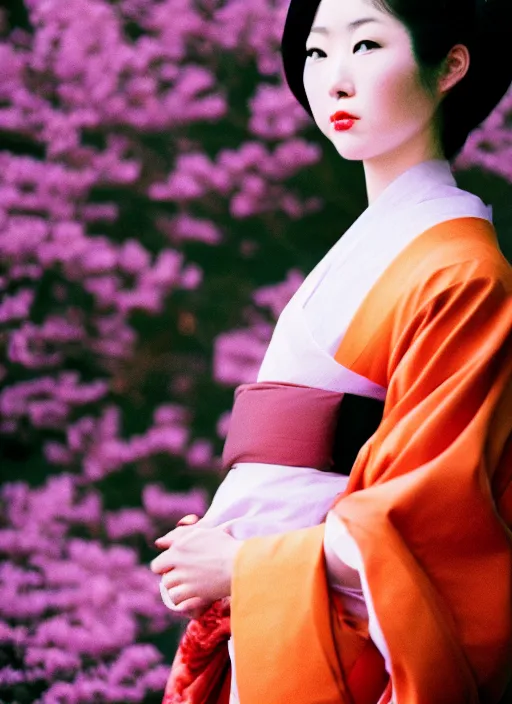 Image similar to Portrait Photograph of a Japanese Geisha Fuji Pro 400H