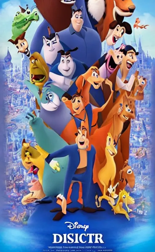 a poster for a really bad Disney animated movie, Stable Diffusion