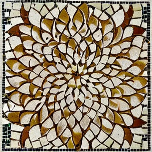 Image similar to a beautiful ancient roman mosaic of penrose tiles