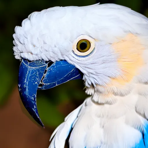 albino rainbow hyacinth macaw | Stable Diffusion